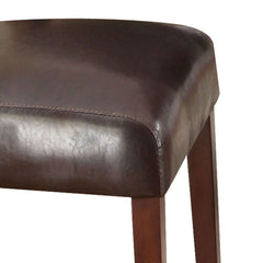 Espresso and Walnut Tufted Back Side Chairs (Set of 2)