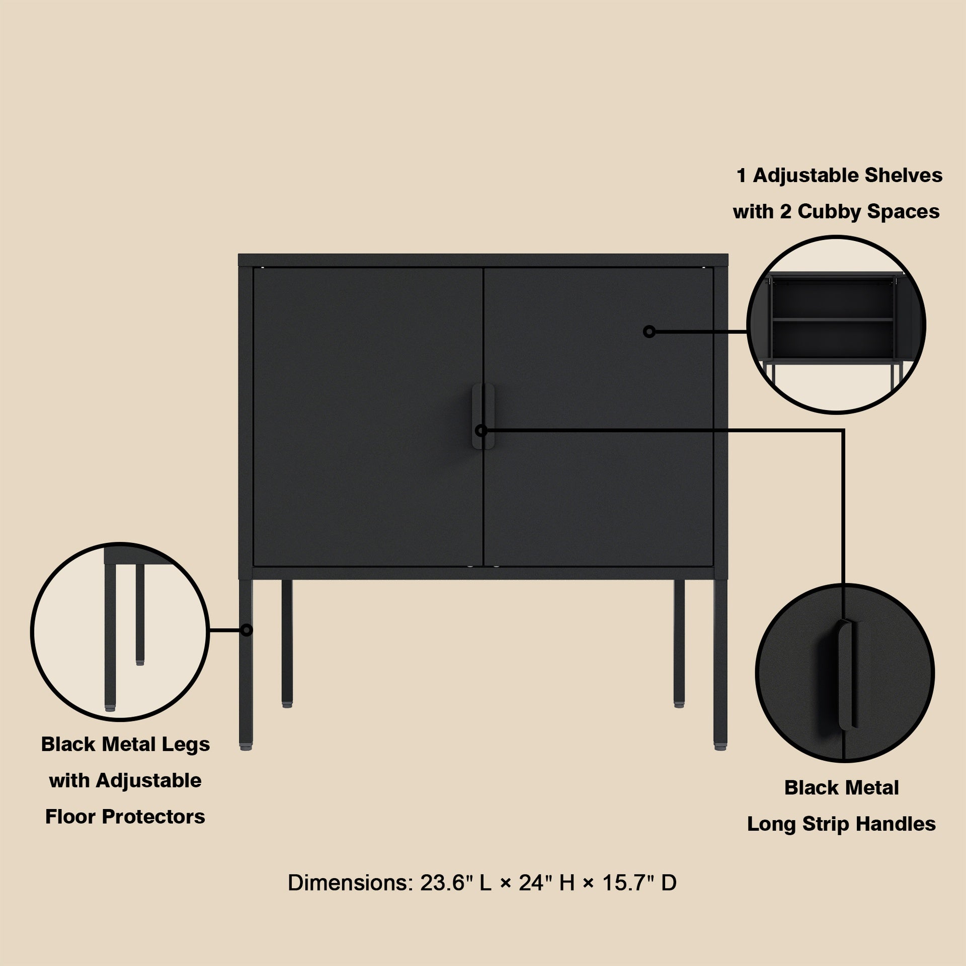 Accent Cabinet in Black