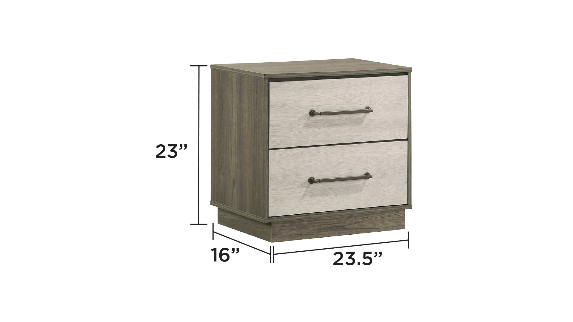 Gem Modern Style 4 Pc King Bedroom Set Made with Wood in Beige & Brown
