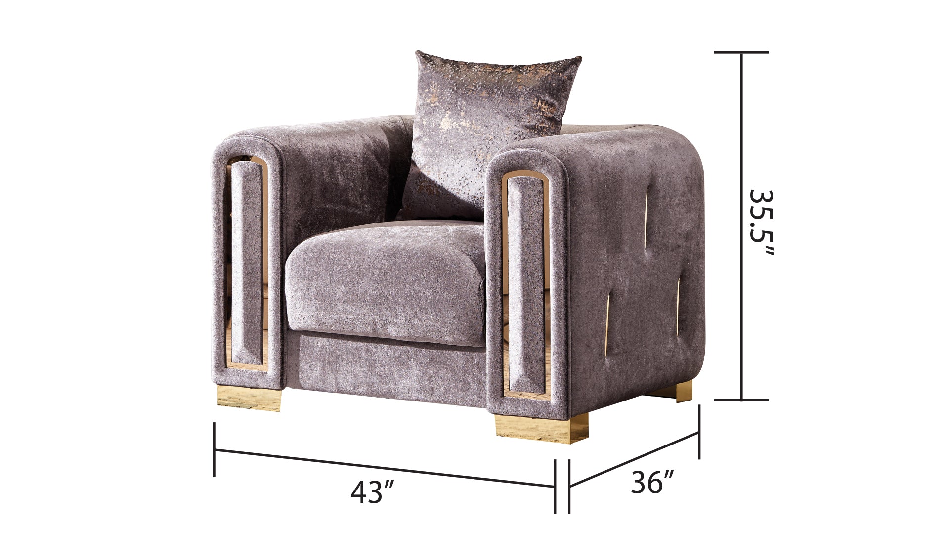 IMPREZA Modern Style Chair made with wood in Silver same as G150109214 (NJ inventory)