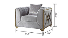 Velencia Modern Style Chair in Silver      same asG150109220  (NJ inventory)