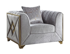 Velencia Modern Style Chair in Silver      same asG150109220  (NJ inventory)