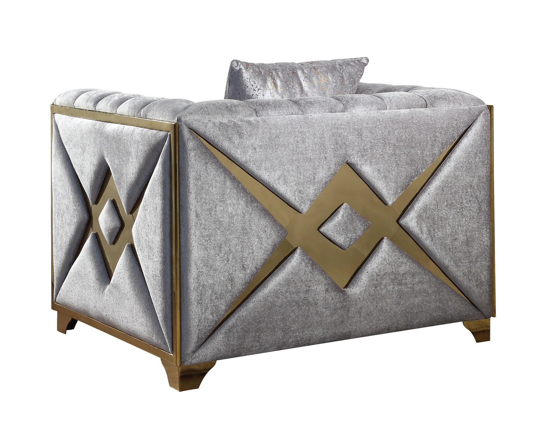 Velencia Modern Style Chair in Silver      same asG150109220  (NJ inventory)