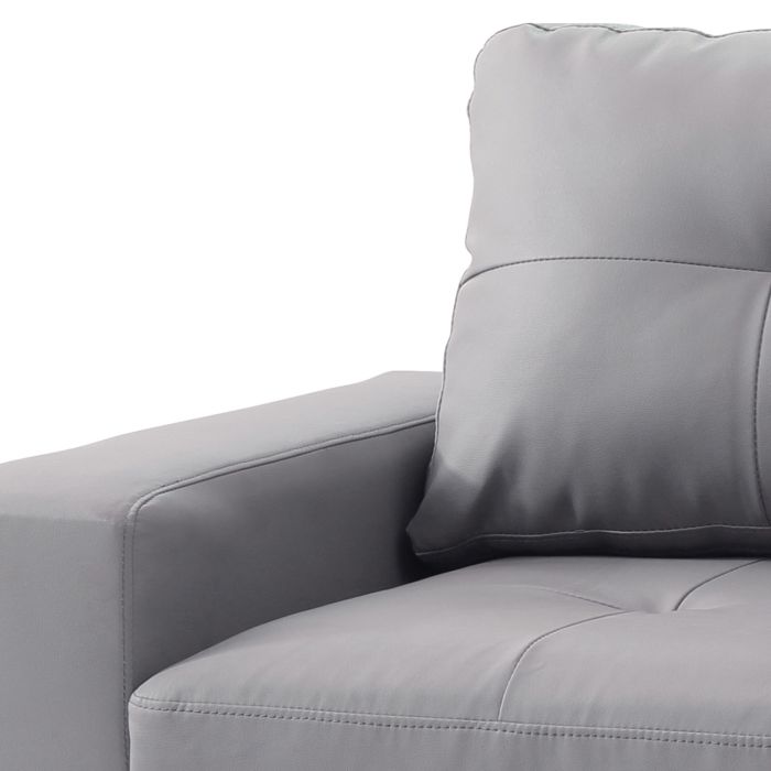 Versatile Gray Casual Loveseat With Track Arms