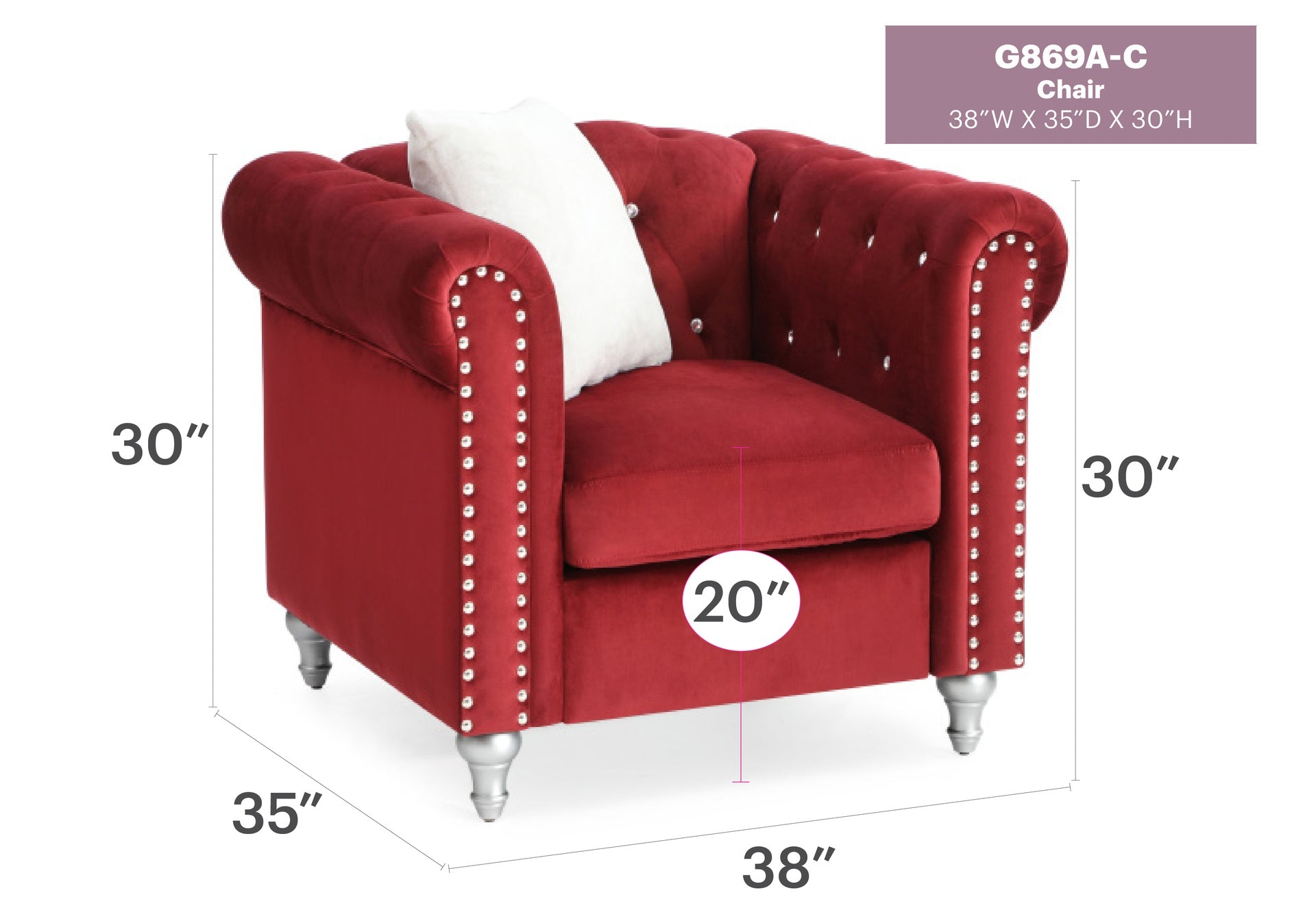 Elegant Burgundy Armchair For Relaxation