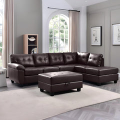 Gallant G905B-SC Sectional (Without Ottoman), CAPPUCCINO