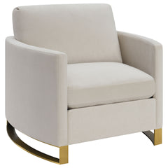 Ulrika Beige 3-piece Track Arms Living Room Set