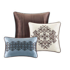 7 Piece Comforter Set Blue Cal King