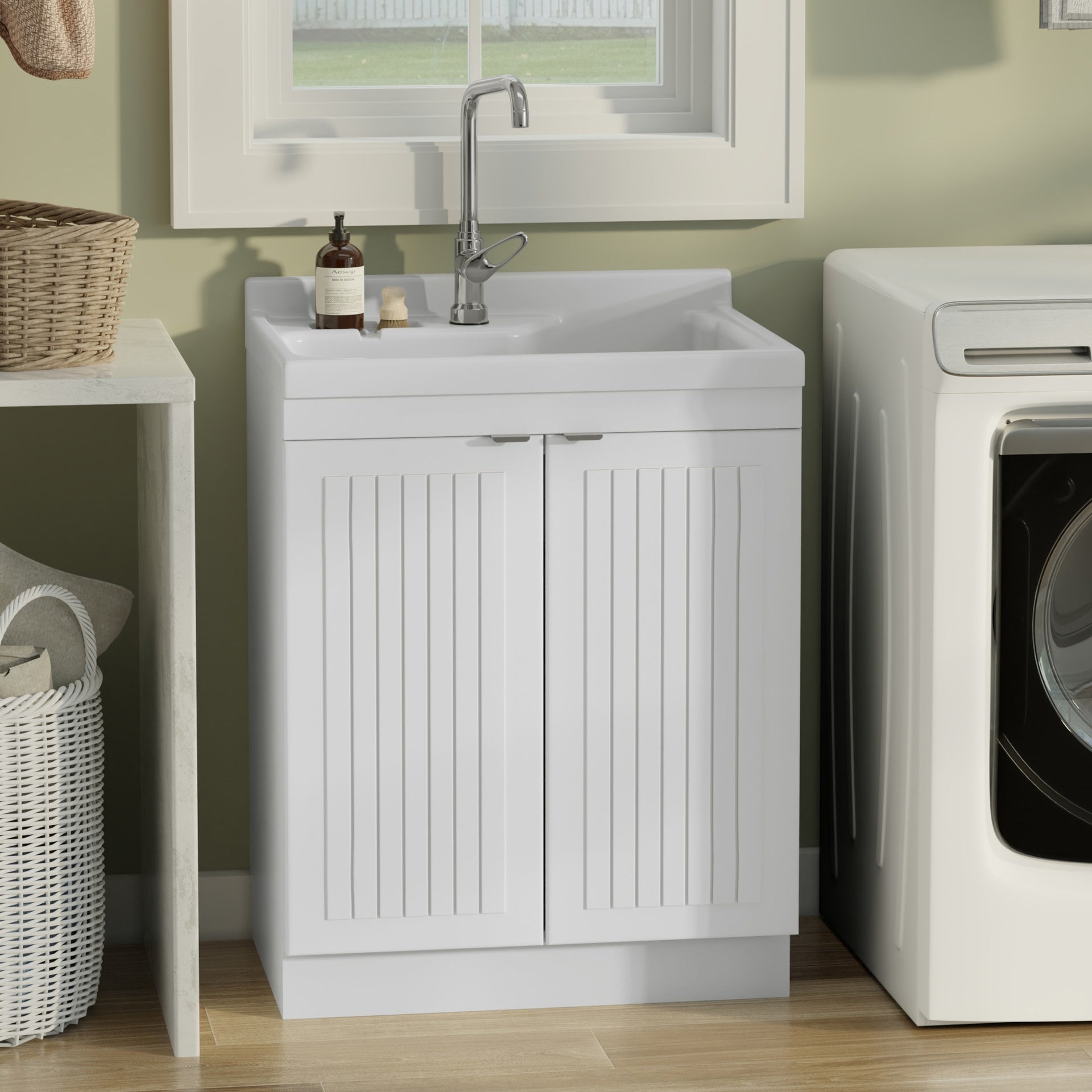 Murphy All-In-One 28-inch Laundry Utility Sink and Cabinet with ABS Sink