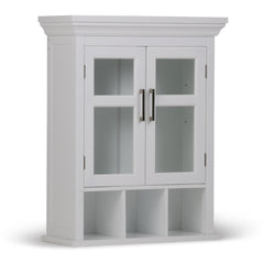 Avington - Two Door Wall Cabinet with Cubbies - Pure White