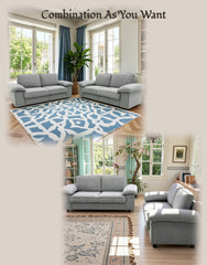 FX-P20M-2S-GY (2.5S SOFA)78.74inch Gray Velvet Compact Sofa with Hidden Storage, 2-Seater Loveseat Space-Saving Couch for Small Apartment and Studio Living