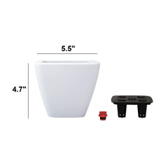 2-Pack Smart Self-watering Planter Pot for Indoor and Outdoor - White - Square Cone