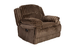Manual Glider Recliner Fur-Like Corduroy in Chocolate