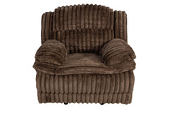 Manual Glider Recliner Fur-Like Corduroy in Chocolate