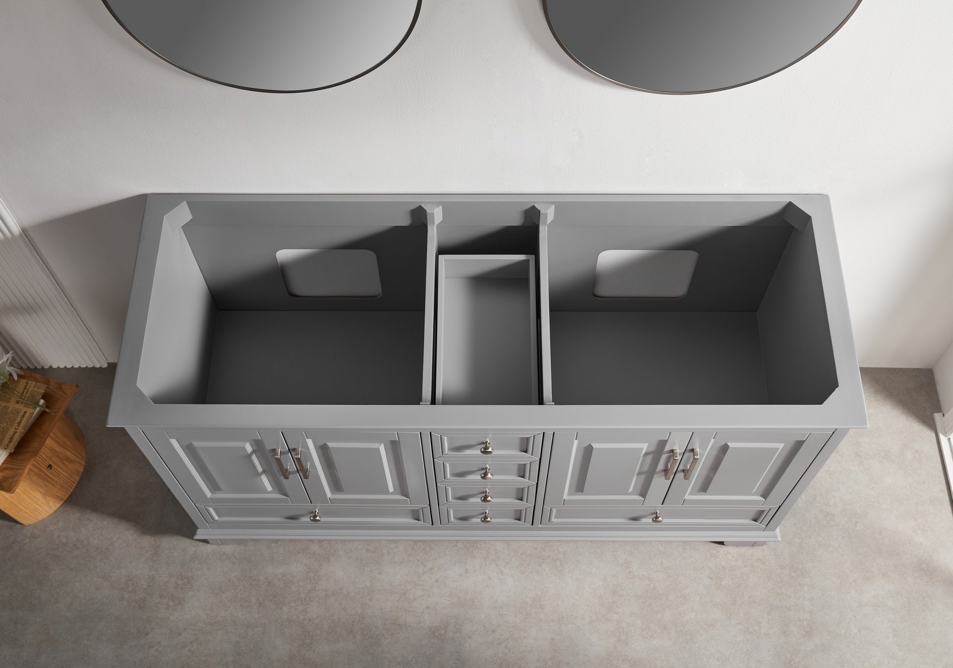 Fully Assembled 60'' Freestanding Double Bathroom Vanity with Artificial Stone