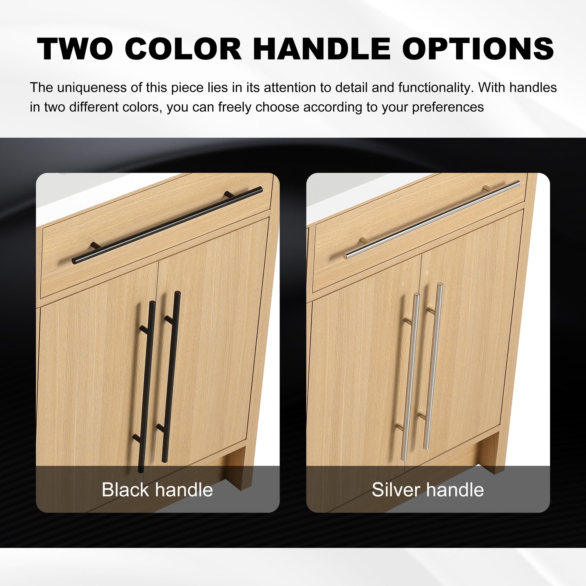 60" Freestanding Bathroom Vanity with Resin Sink, 4-Soft Closing Door, Original Oak, Plywood (KD-PACKING)
