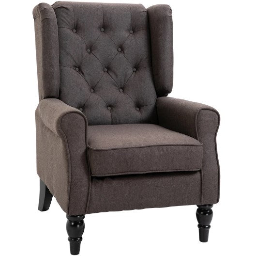 Button-Tufted Lounge Chair,Wingback Accent Chair