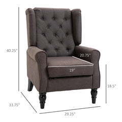 Button-Tufted Lounge Chair,Wingback Accent Chair