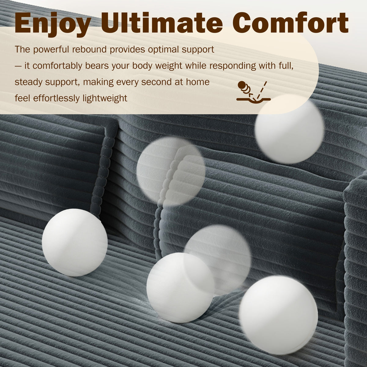 Modern Floor Sofa with 2 Pillows,Convertible Corduroy Fabric Foam-Filled Sleeper Sofa Bed,15" Twin Size Folding Mattress for Living Room,Guest Bed,Playroom,no assembly required,Dark Grey