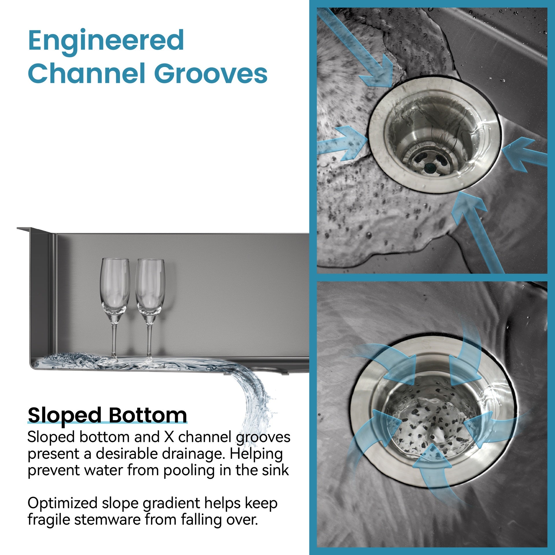 Kitchen Sink 33"x19" Multifunctional undermount Flying Rain Waterfall S304 Stainless Steel Handmade Modern Single Bowl Kitchen Sink Black