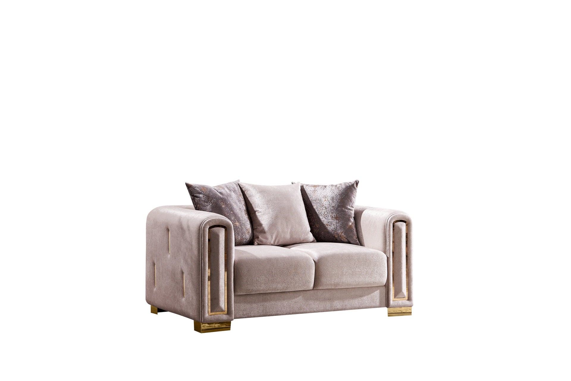 Modern Style Loveseat in Beige  same as B009141288 (CA inventory)