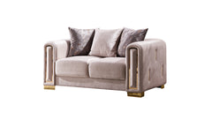 Modern Style Loveseat in Beige  same as B009141288 (CA inventory)
