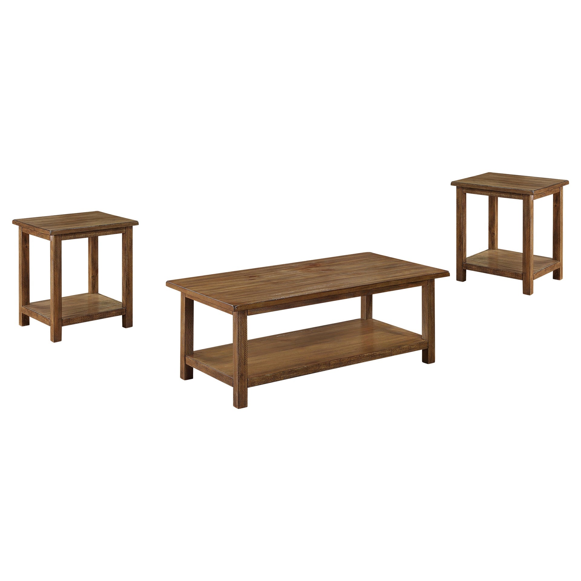 Castleton Distressed Brown 3-piece Coffee and End Table Set