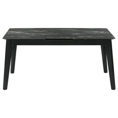 Spivey Black 7-piece Extension Leaf Dining Table Set