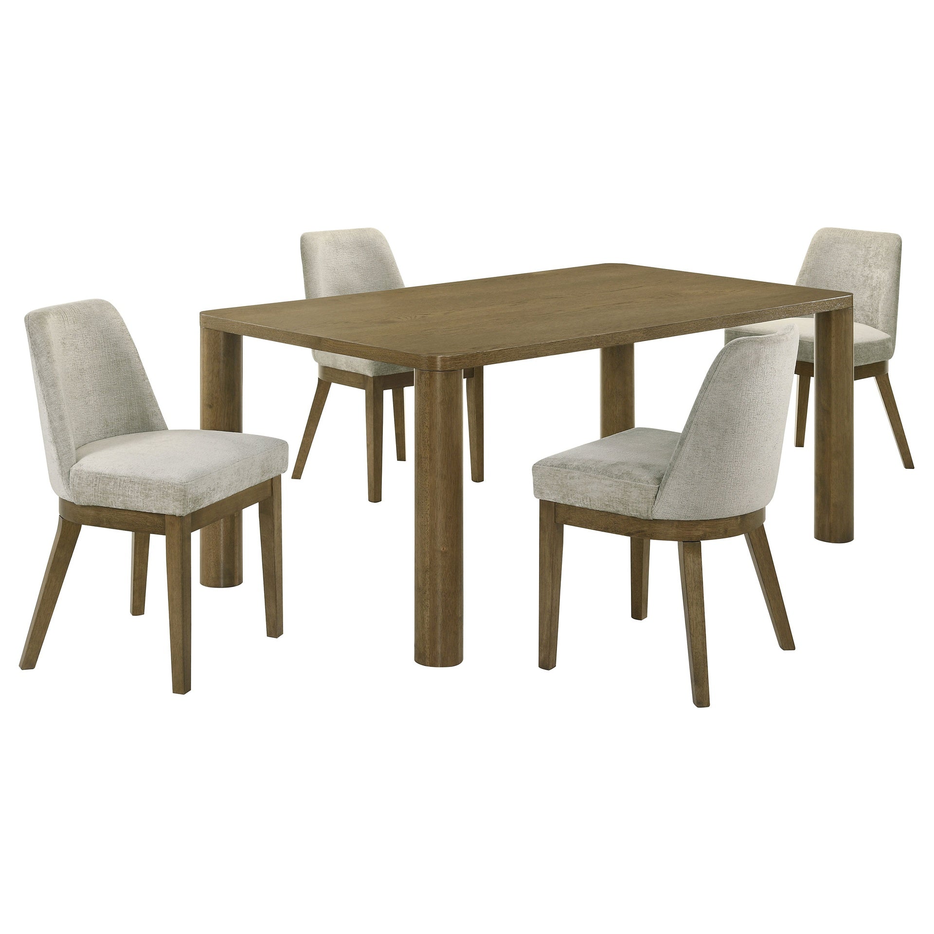Bryant Brown Oak 5-piece Rectangular Dining Set