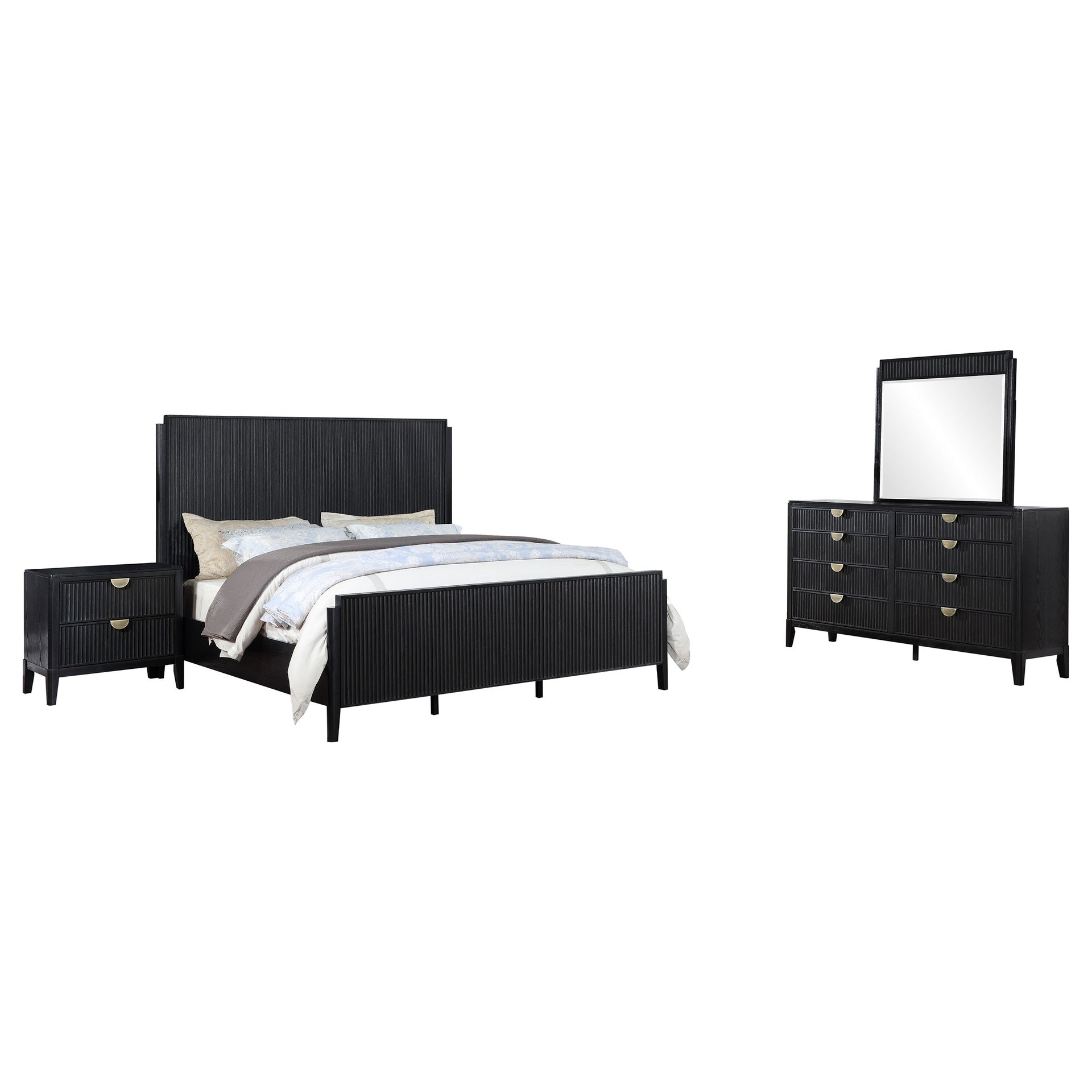Ennis Black 4-piece Queen Bedroom Set