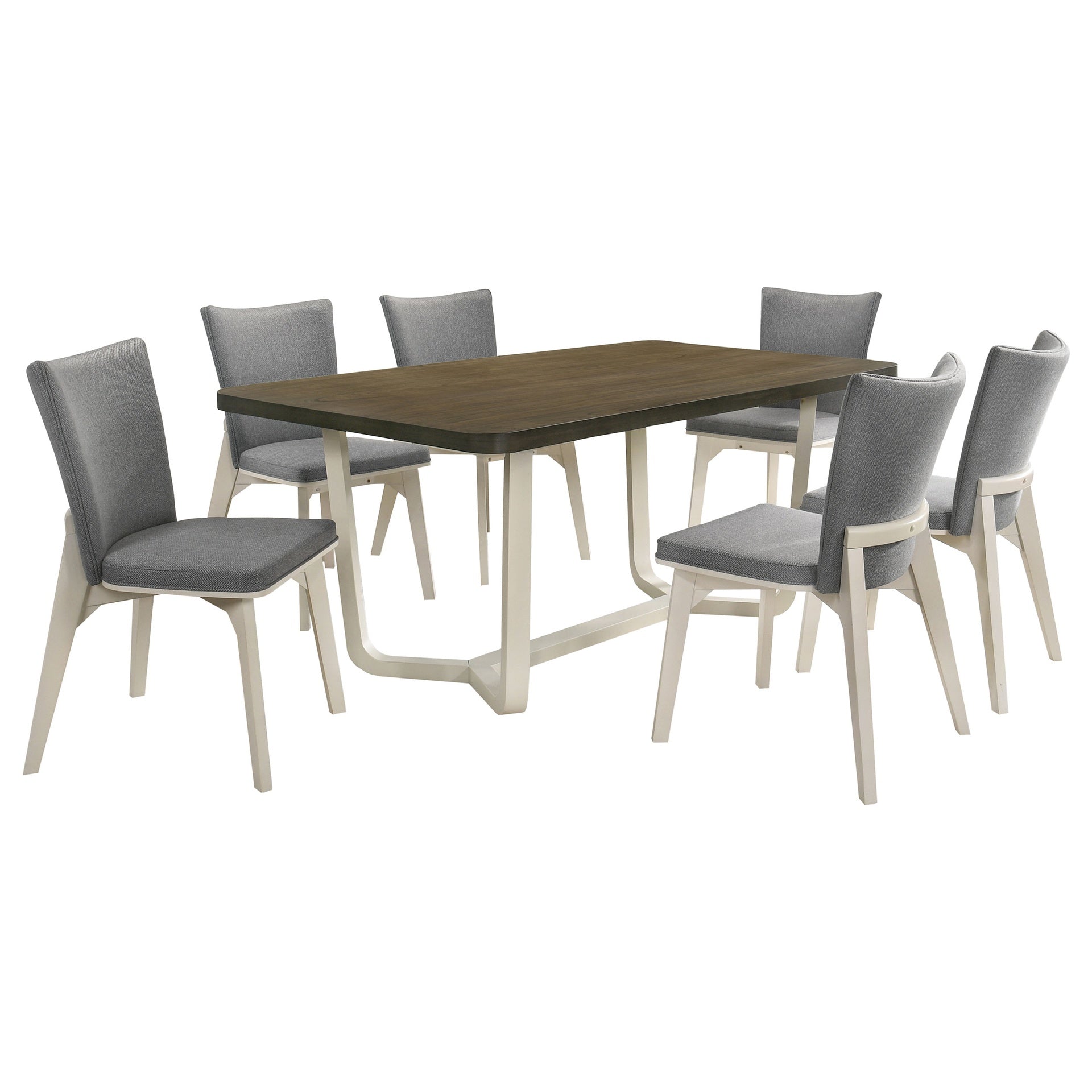 Sexton Greyish Brown 7-piece Rectangular Dining Set