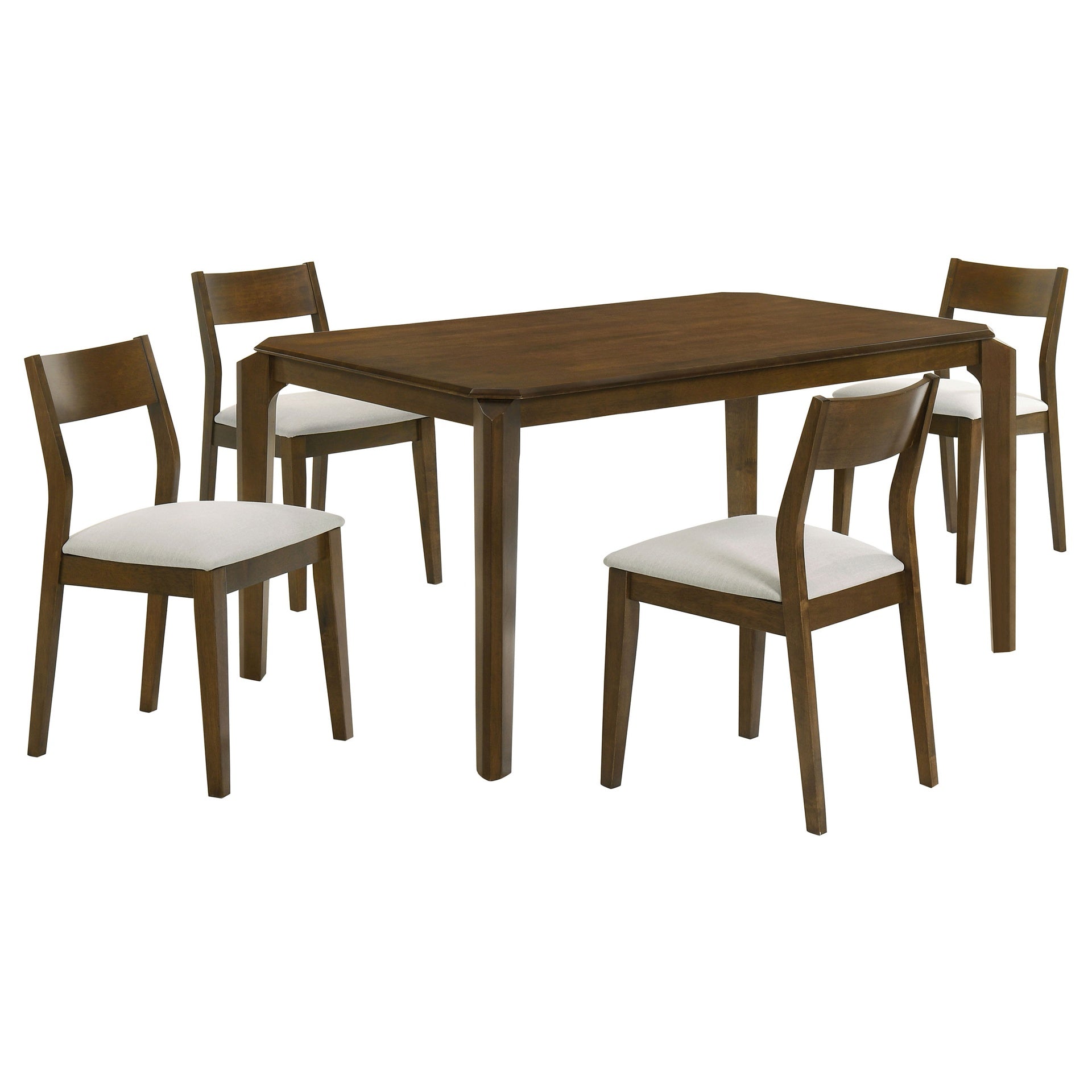 Warren Dark Brown 5-piece Rectangular Dining Set