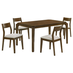 Warren Dark Brown 5-piece Rectangular Dining Set