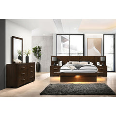 Tokyo Cappuccino 5-piece Platform Bedroom Set with 2 Nightstands