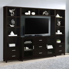 Barnaby Cappuccino 4-piece Rectangular Entertainment Center