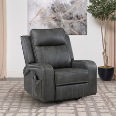McKinley Grey Upholstered Power Lift Recliner Chair