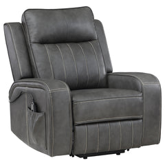 McKinley Grey Upholstered Power Lift Recliner Chair