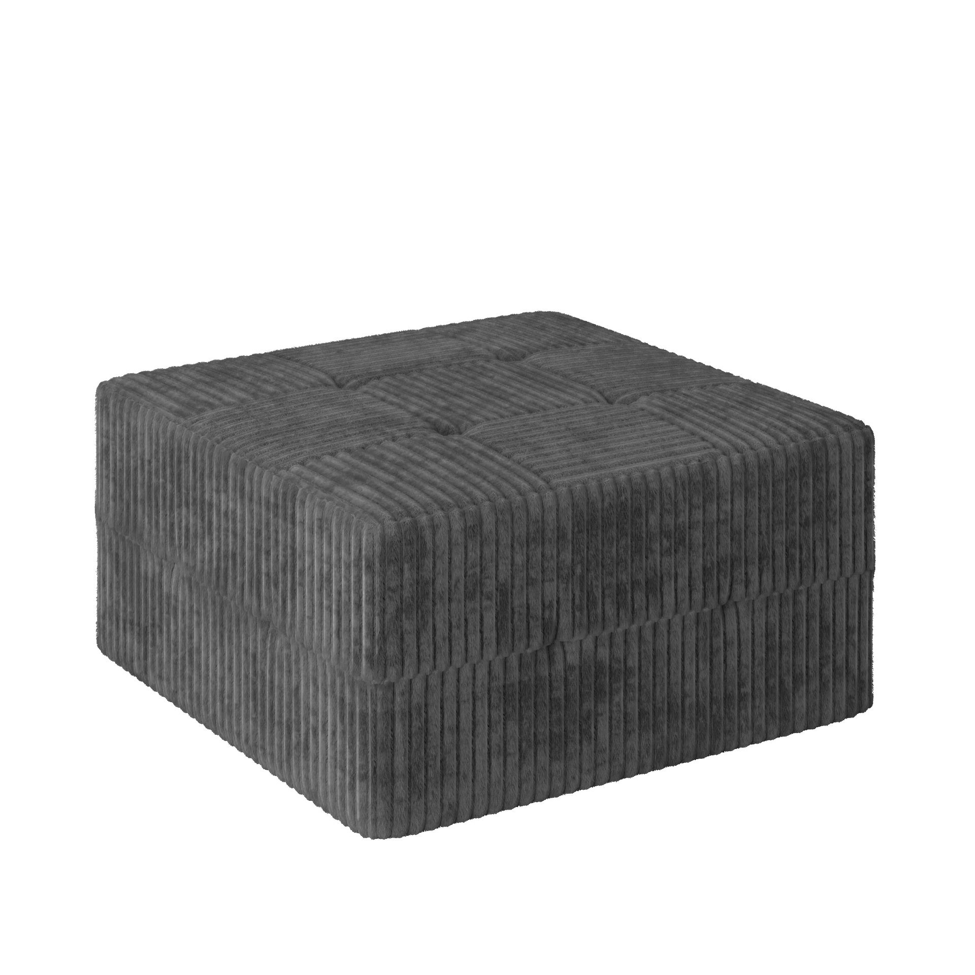 Ottoman sofa Compressed Sectional Sofa Modern Minimalist Style Corduroy Couch, Sleeper Sofa for Living Room, Bedroom, Comfy Compressed Sofa Couch Space-Efficient Design-grey