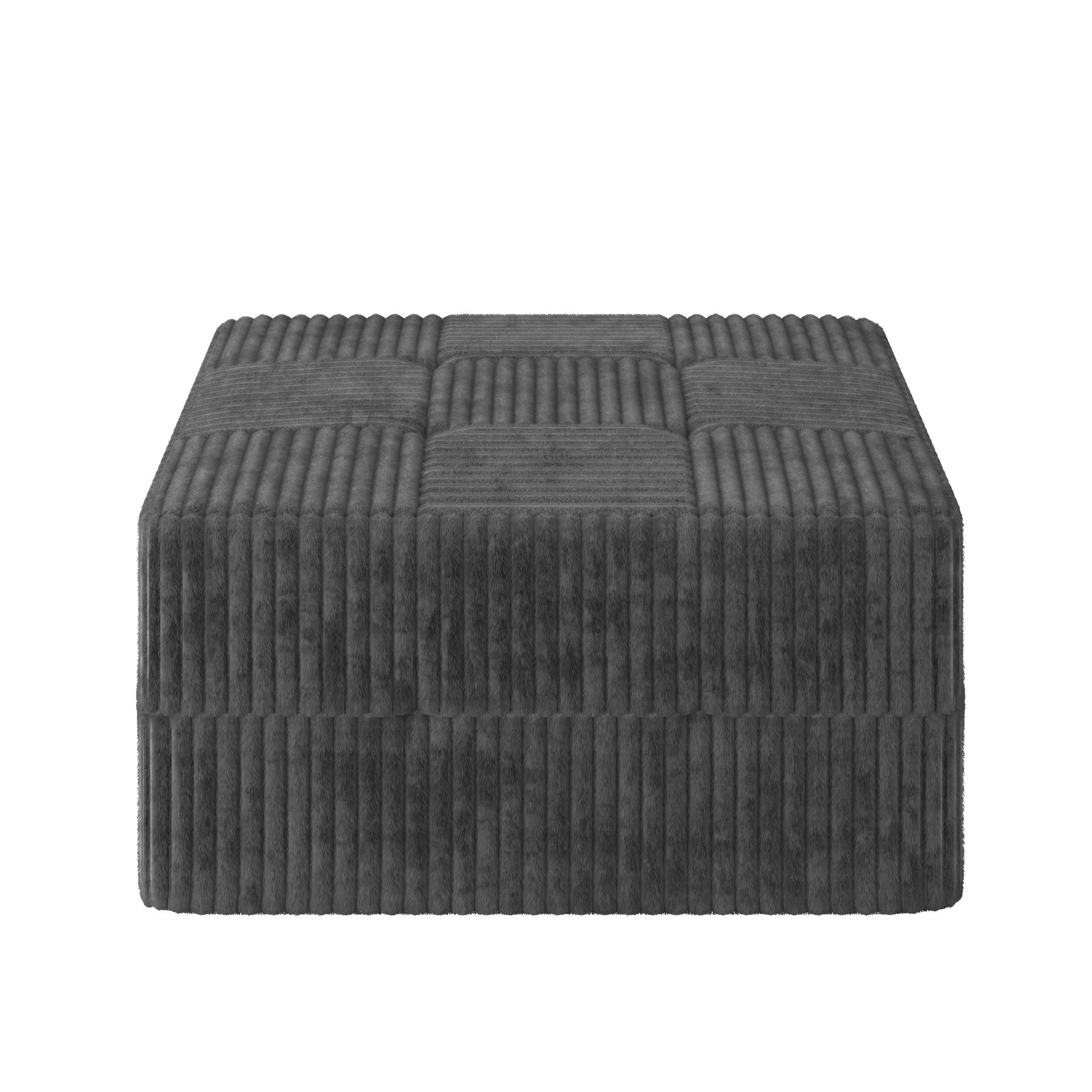 Ottoman sofa Compressed Sectional Sofa Modern Minimalist Style Corduroy Couch, Sleeper Sofa for Living Room, Bedroom, Comfy Compressed Sofa Couch Space-Efficient Design-grey