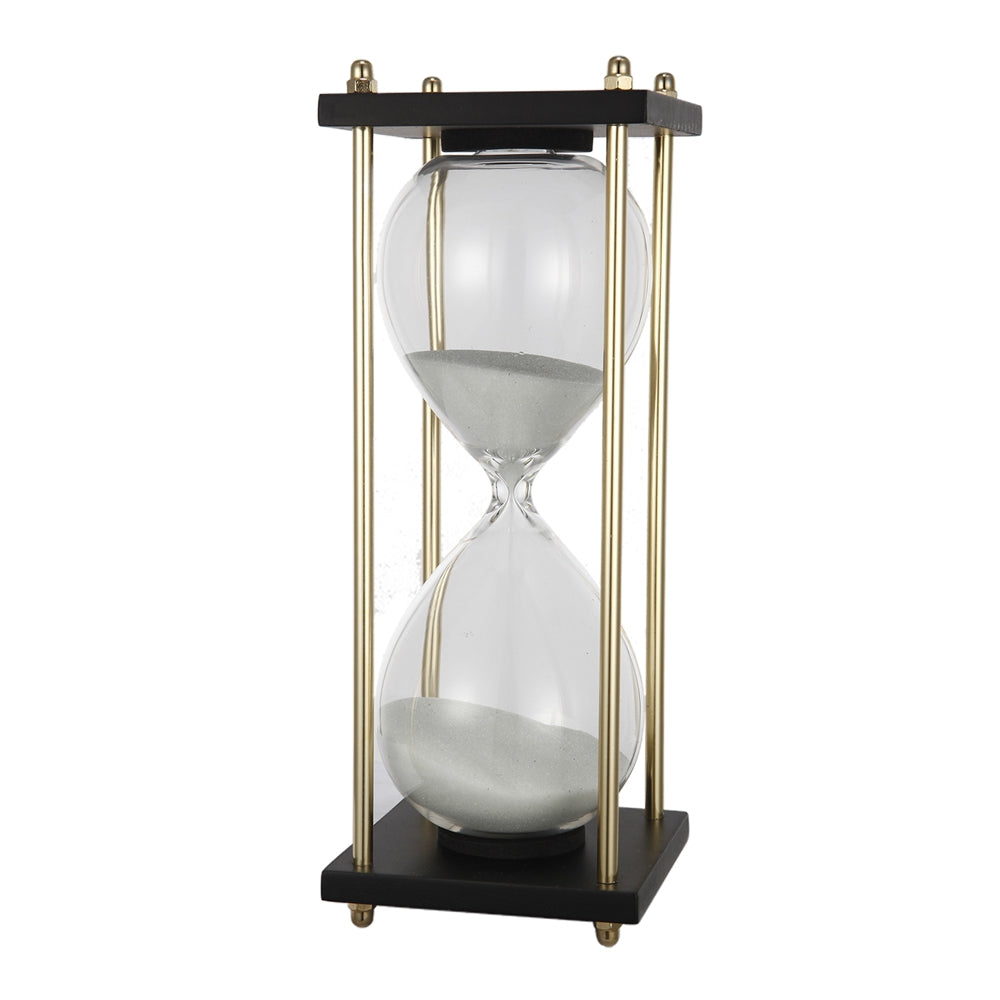 Set of 2, 4x4x9" Hour Glass In Stand (Approx.30Minutes), White