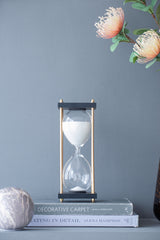 Set of 2, 4x4x9" Hour Glass In Stand (Approx.30Minutes), White