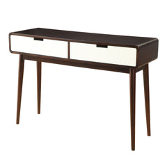 Espresso and White 2-drawer Sofa Table