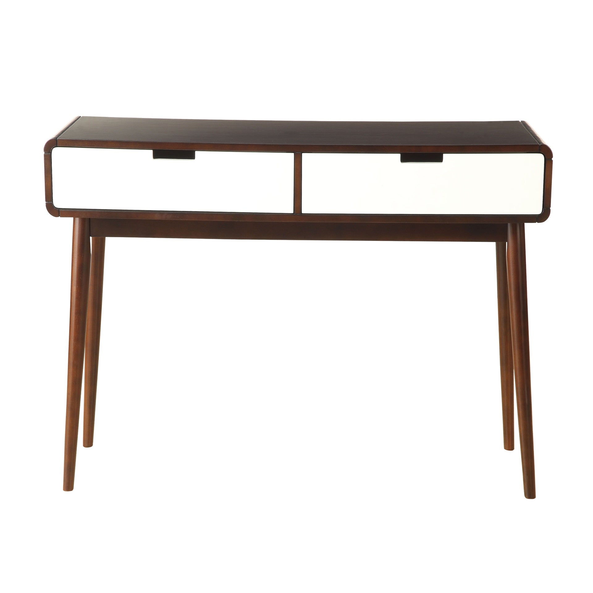 Espresso and White 2-drawer Sofa Table