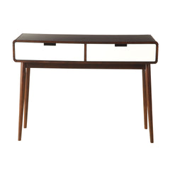 Espresso and White 2-drawer Sofa Table