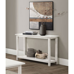 Castleton White Wood Entryway Sofa Console Table