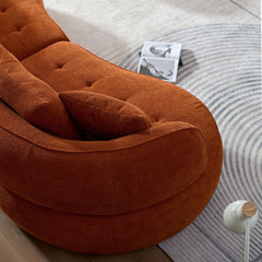WKS7O Orange modular sofa, durable fabric, solid wood frame, high density sponge, seating for 4 people