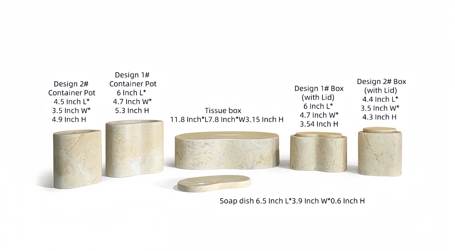 Gold Yellow Beige natural marble bathroom accessories set, natural stone, genuine marble, real marble