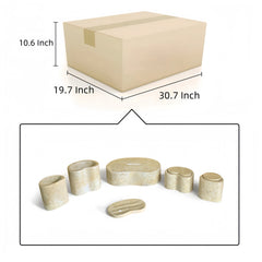Gold Yellow Beige natural marble bathroom accessories set, natural stone, genuine marble, real marble