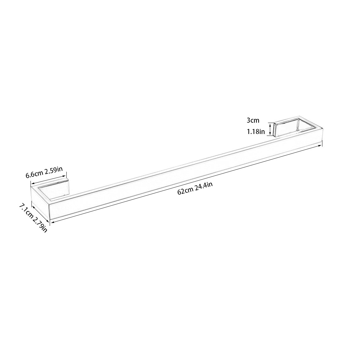 8-Pieces Brushed Nickel Bathroom Accessories Set, Stainless Steel Bathroom Hardware Set, Bath Towel Bar Set, Towel Racks for Bathroom Wall Mounted.