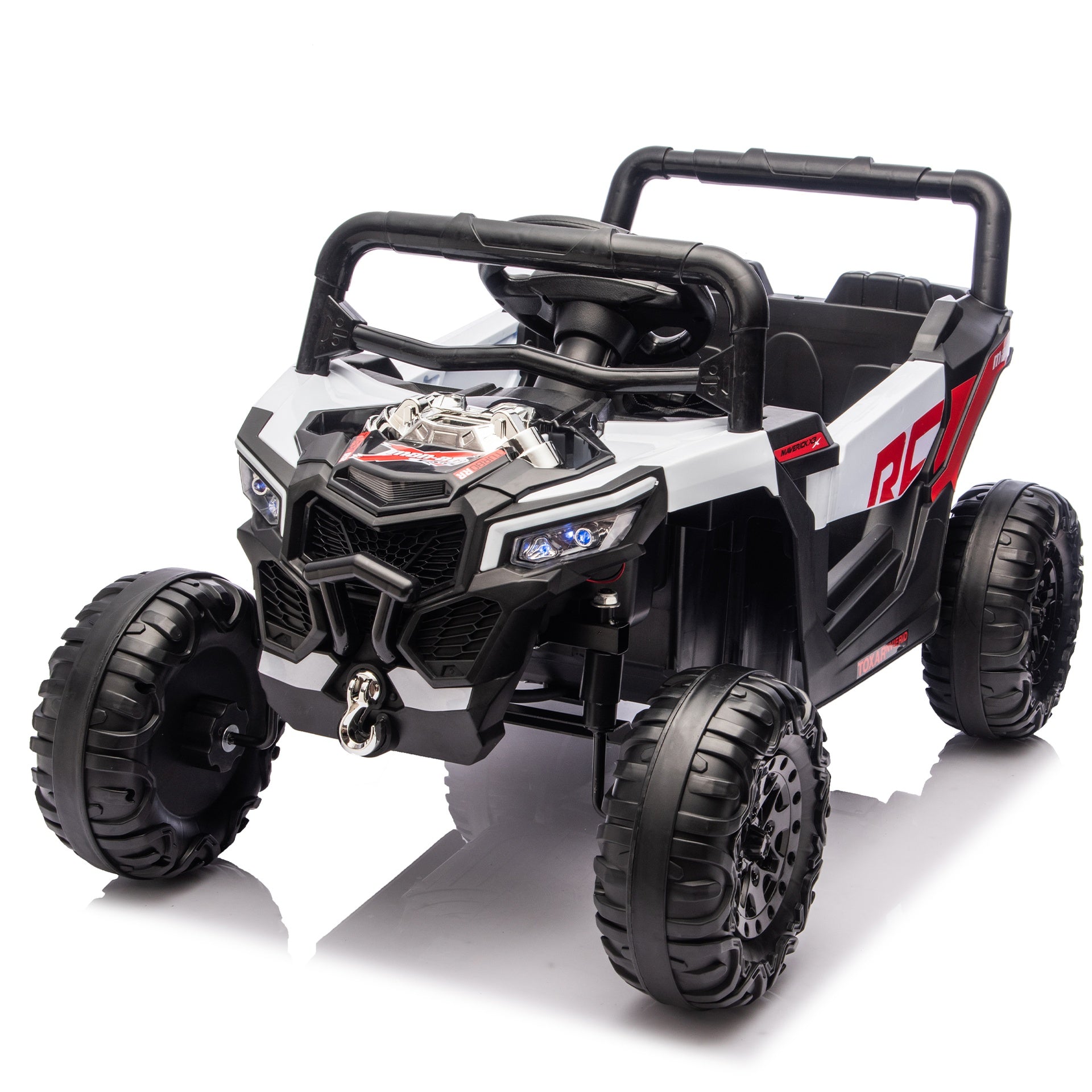 12V Kids Ride On Electric UTV W/2.4G Parents Control,Slow Start&Swing Function,Anti-Slip Wheels with Front Shock Absorbers,LED Lights,Built-in music player,Long-Lasting Battery,for Kids Aged 3-5